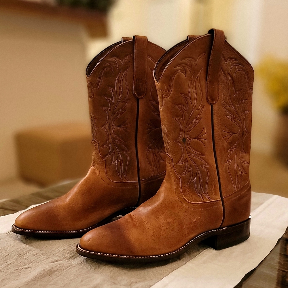 Larry Mahan Brown Heeled Boots
